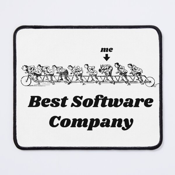Item preview, 'Best Software Company' Tandem Bicycle Design - Retro Illustration Design for T-shirts, mugs, phone cases and other accessories designed and sold by Ridiculam Toga.