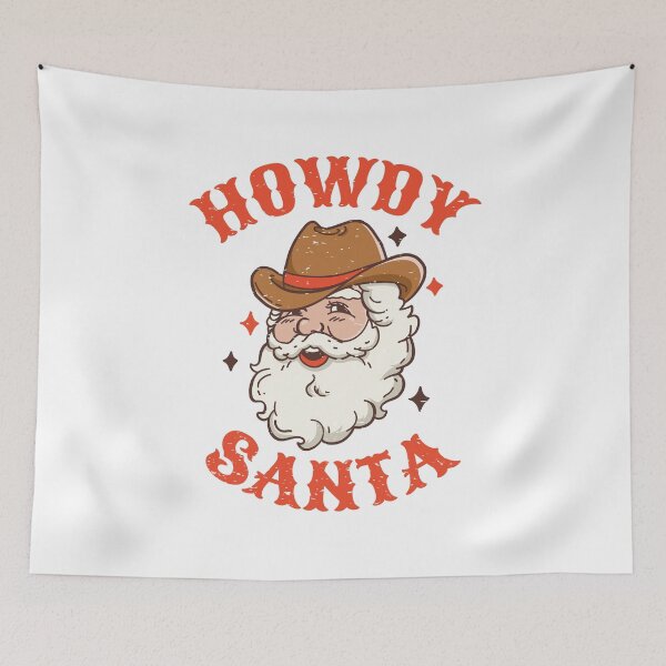 Item preview, Howdy Santa Claus Vintage Country Christmas  designed and sold by The Junto Shop.