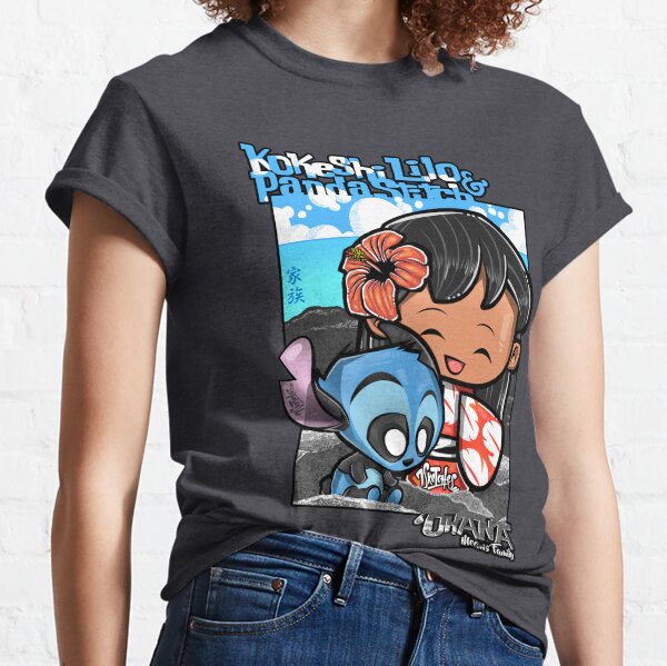 Lilo & Stitch - T-shirt OHANA - Fille  Des promos sur vos marques préférées