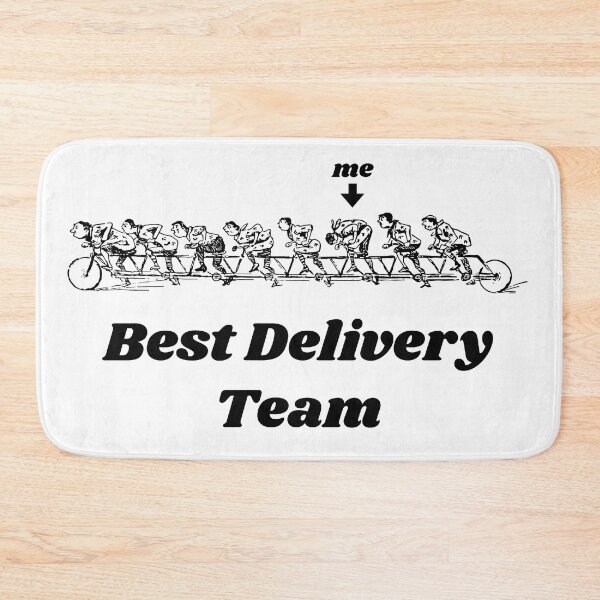 Item preview, 'Best Delivery Team' Tandem Bicycle Design - Retro Illustration Design for T-shirts, mugs, phone cases and other accessories designed and sold by Ridiculam Toga.