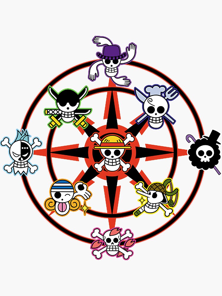 All Straw Hat Pirates Crew Logo Sticker for Sale by ruthiea8hxsara