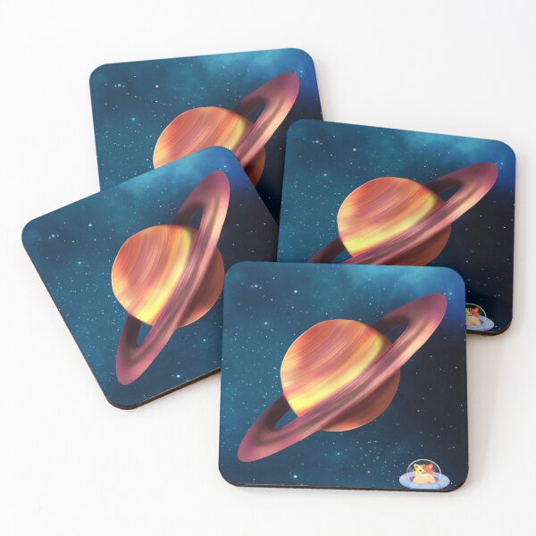 Item preview, Planet Saturn With SpaceCat In UFO designed and sold by seriyusink69.