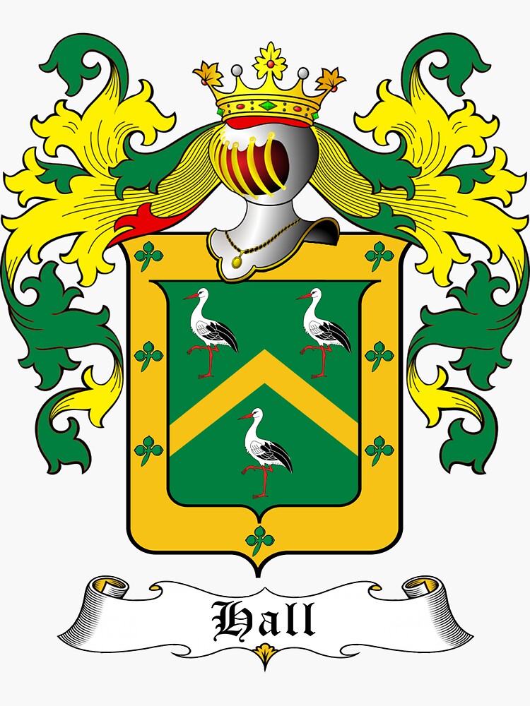 "HALL FAMILY CREST" Sticker for Sale by CathalDevlin Redbubble