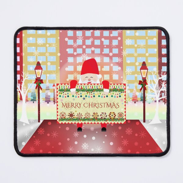 Item preview, Santa Clause holding "Merry Christmas" card designed and sold by MC Art Studio.
