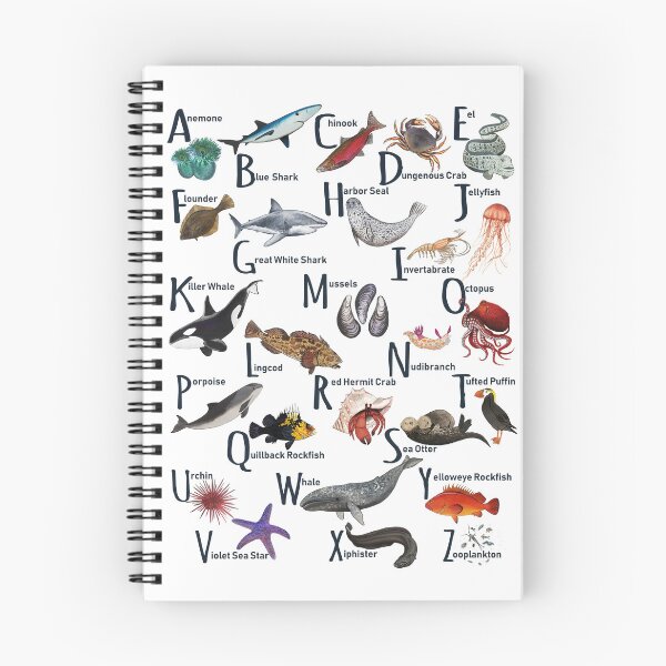 Item preview, West Coast Aplhabet Poster designed and sold by Nautilus Design Co.