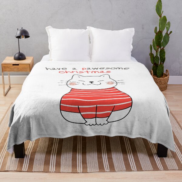 Item preview, Pawseome Christmas. Cat in a sweater. designed and sold by trendingatees.