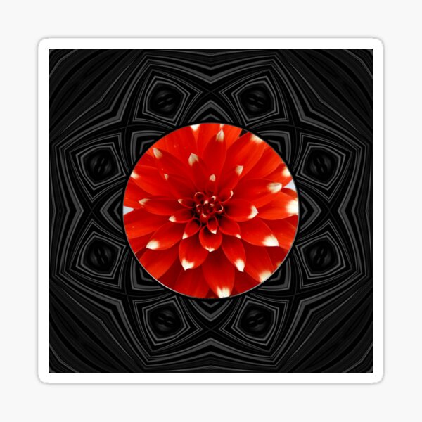 Modern dahlia art Sticker