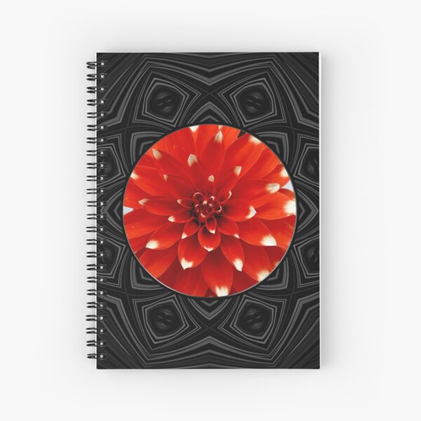 Modern dahlia art Spiral Notebook