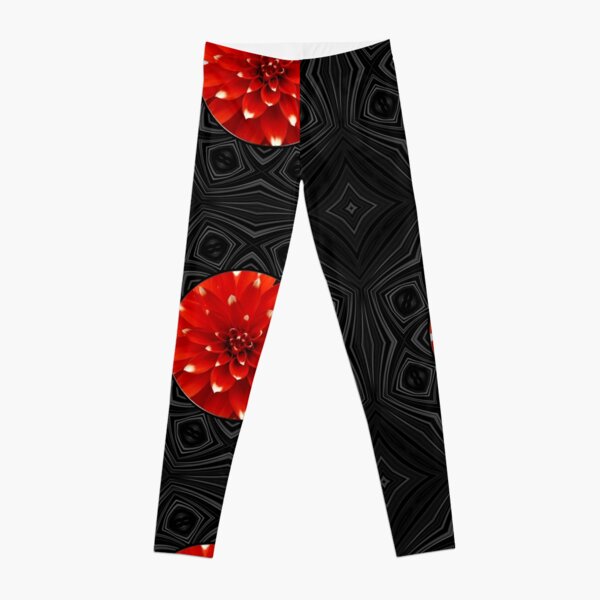 Modern dahlia art Leggings