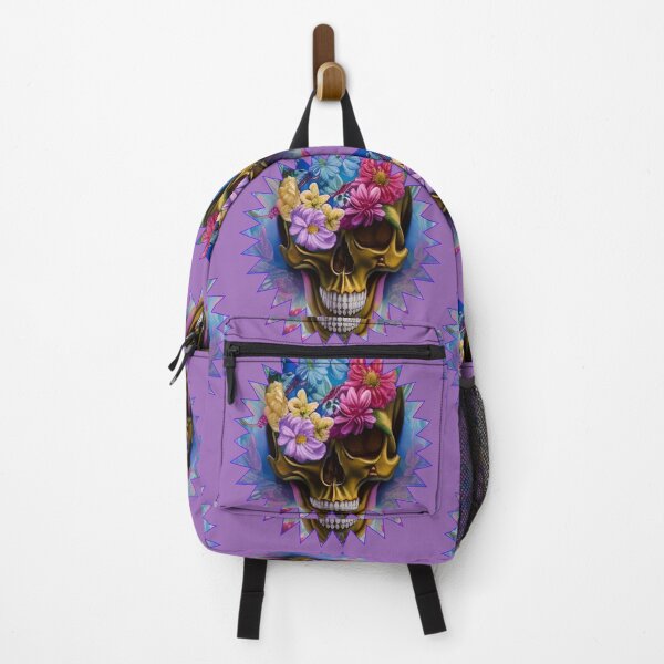 Item preview, Purple Bones And Botany Skull Background designed and sold by TjsDesignsnMore.