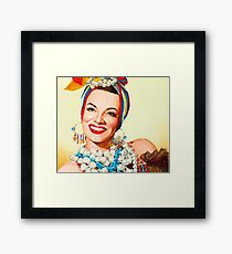 Painting of Carmen Miranda Framed Print