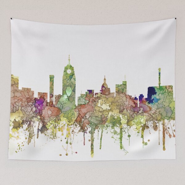 Item preview, Lansing, Michigan Skyline - Faded Glory designed and sold by Marlene Watson-Hall.