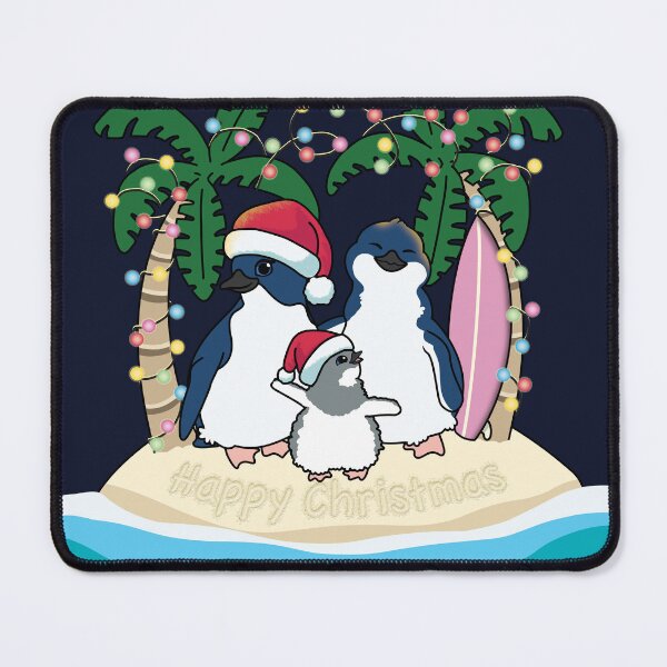 Item preview, Fairy Penguins in Santa Hats Australian Happy Christmas designed and sold by Jazznote.