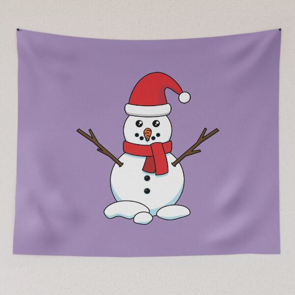 Item preview, Snowman with Red Bonnet and Scarf designed and sold by BirdAtWork.