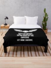 Let None Survive Wargaming Meme Throw Blanket
