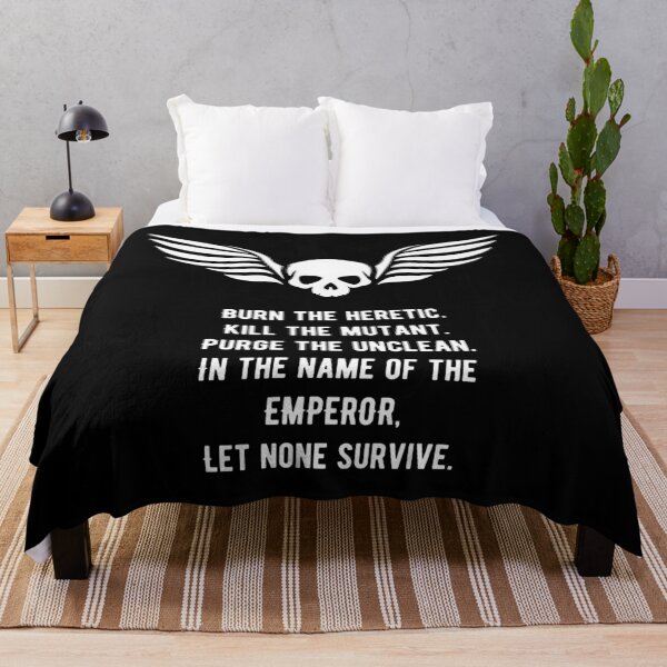 Let None Survive Wargaming Meme Throw Blanket