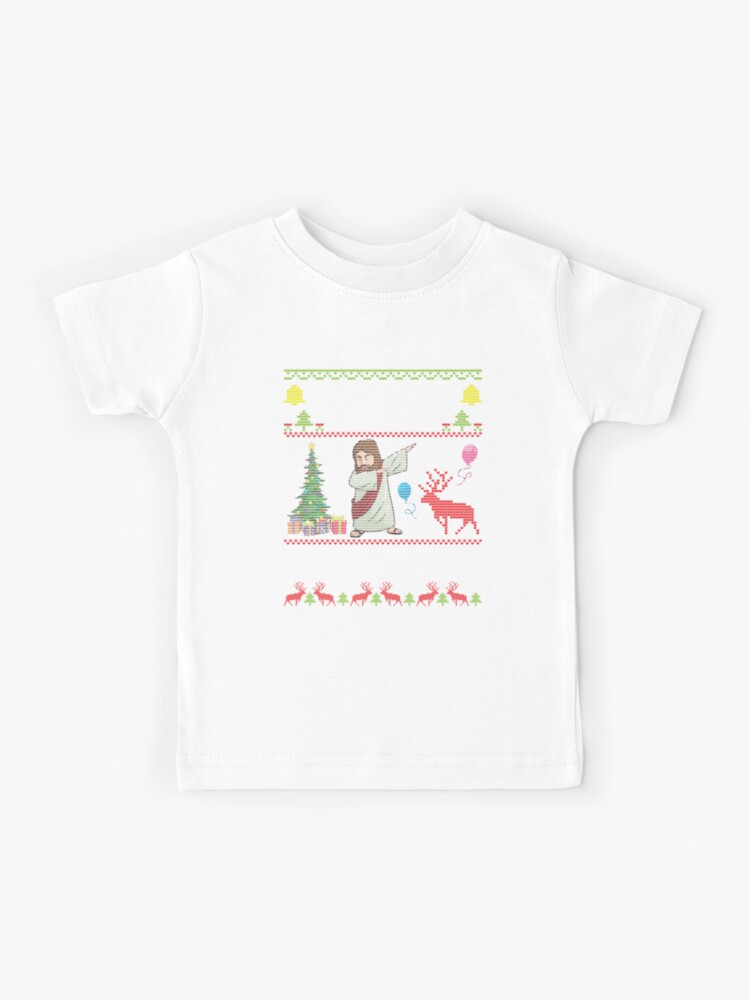 Dabbing With Tree Reindeer Snow Go Jesus It's Your Birthday T-Shirt Dabbing With Tree Reindeer Snow Go Jesus It's Your Birthday T-Shirt