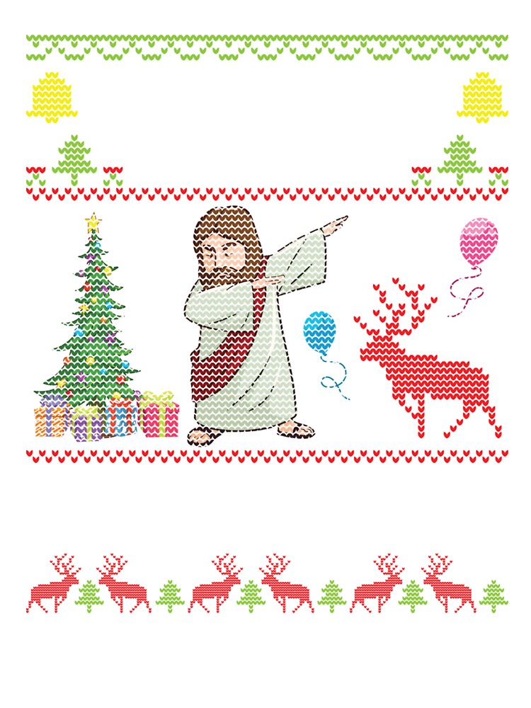 Dabbing With Tree Reindeer Snow Go Jesus It's Your Birthday T-Shirt Dabbing With Tree Reindeer Snow Go Jesus It's Your Birthday T-Shirt