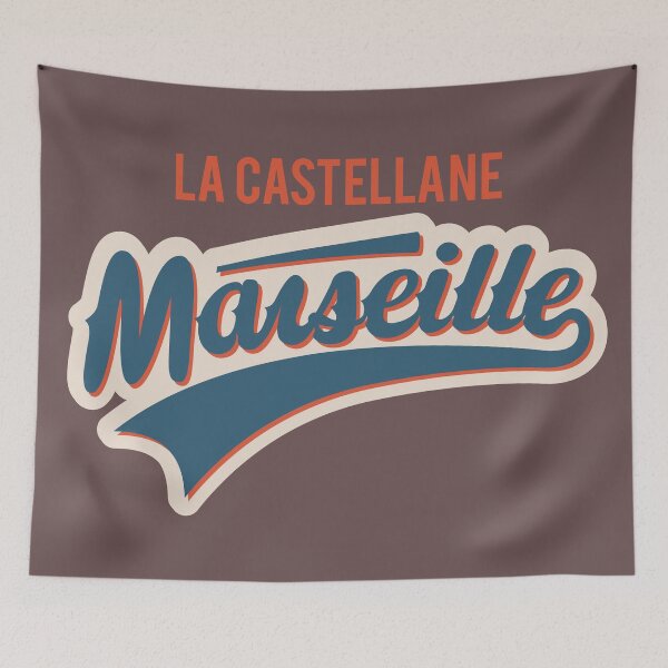 Item preview, Marseille La Castellane, Marseille La Castellane lettering, La Castellane logo designed and sold by Boogosh.