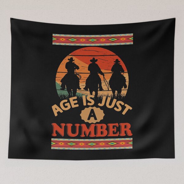 Item preview, Senior Humor - Age Is Just A Number - Cowboys On Horseback designed and sold by handsoftime2020.