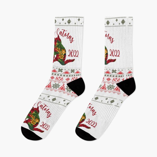 Item preview, Christmas Ugly T-Shirt Meowy Catmas 2022 Two Friendly Cats Hugging Christmas Greens Reds designed and sold by Hanlar.