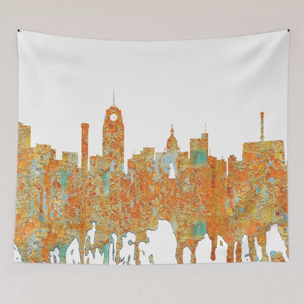 Item preview, Lansing, Michigan Skyline - Rust designed and sold by Marlene Watson-Hall.