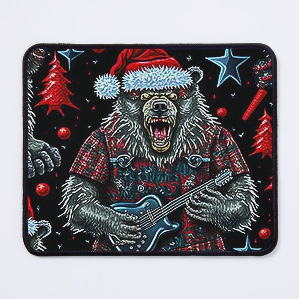 Artikelvorschau, HEAVY METAL BEAR CHRISTMAS Midjourney-KI-Kunstwerk entworfen und verkauft von davidjulie.