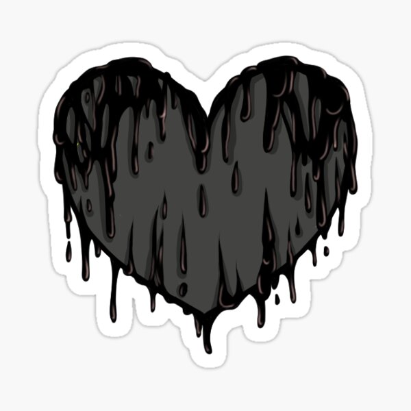 Valentine's Day Black Hearts Bubble-free stickers – Drippempire