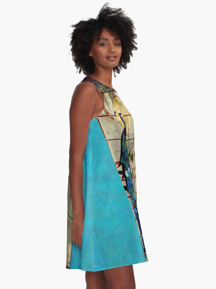 peacock stained glass dress