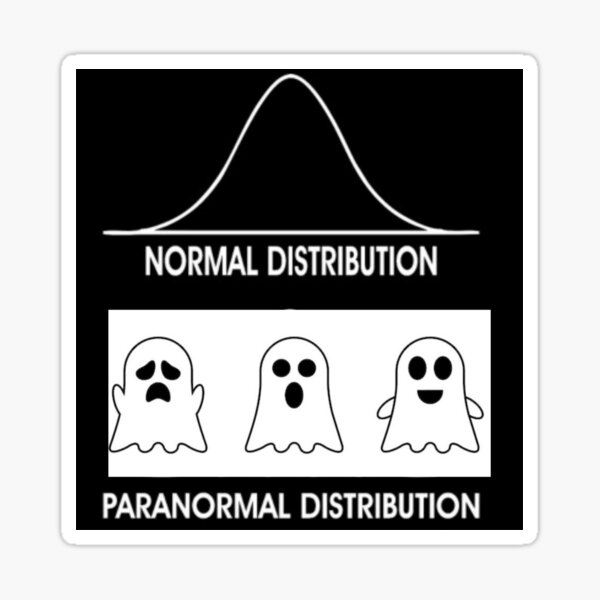 Statistiques mathématiques Distribution normale Distribution paranormale Pack de fantômes Sticker