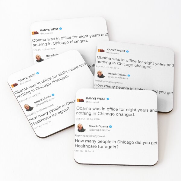 Item preview, Epic tweets: Kanye vs. Obama designed and sold by SunkBubble.