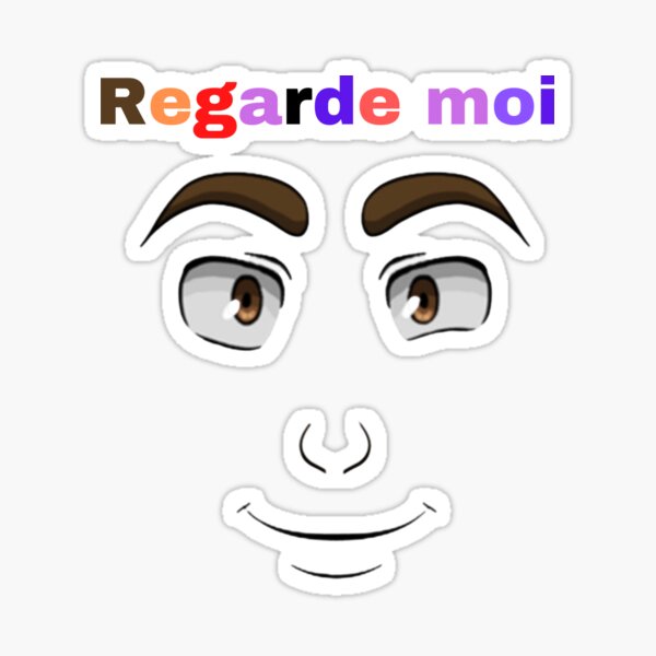look at me roblox man face Sticker
