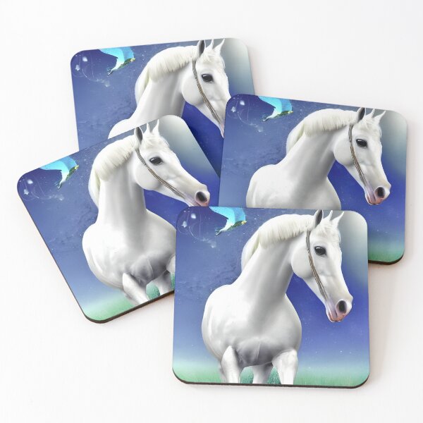 Item preview, A Beautiful White Horse designed and sold by The Love Quill.