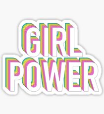 Mädchen Power Neon Regenbogen Sticker