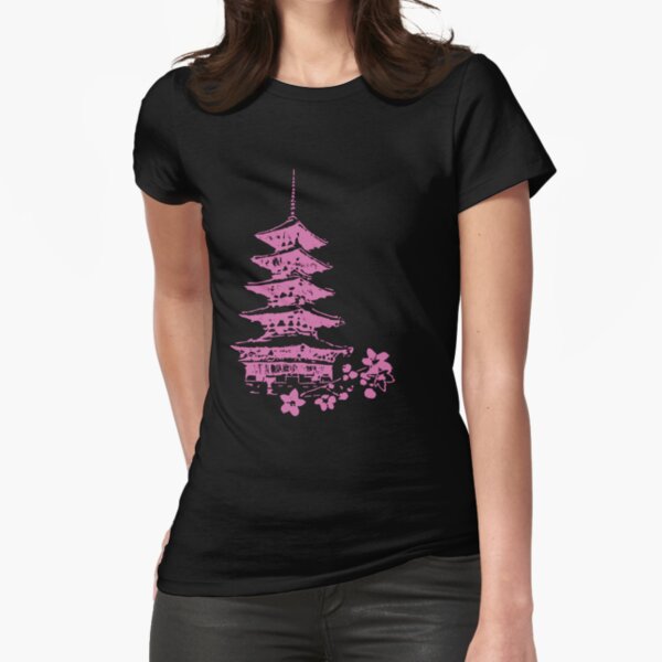 Pink Pagoda Fitted T-Shirt