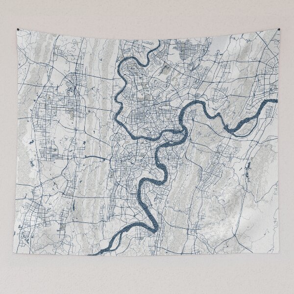Item preview, Chongqing City Map of China - Coastal designed and sold by deMAP.