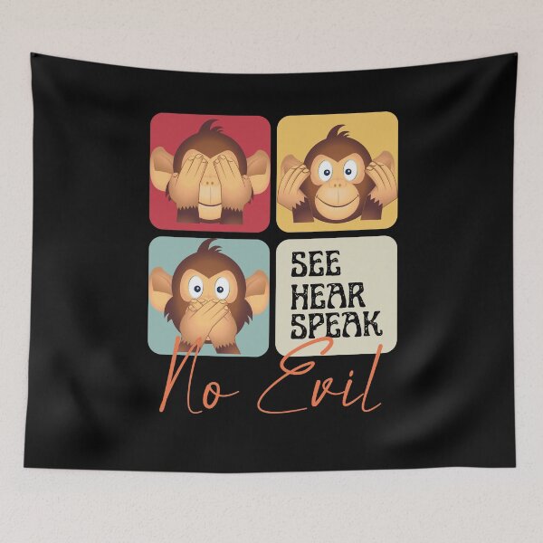 Item preview, Monkey See No Evil Hear No Evil Speak No Evil  designed and sold by justie1977.