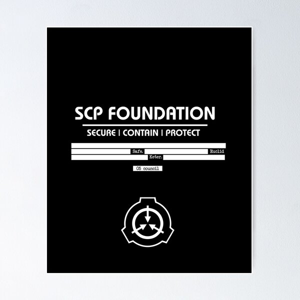 RED Warning Sign SCP Foundation Poster POD Anomalous 