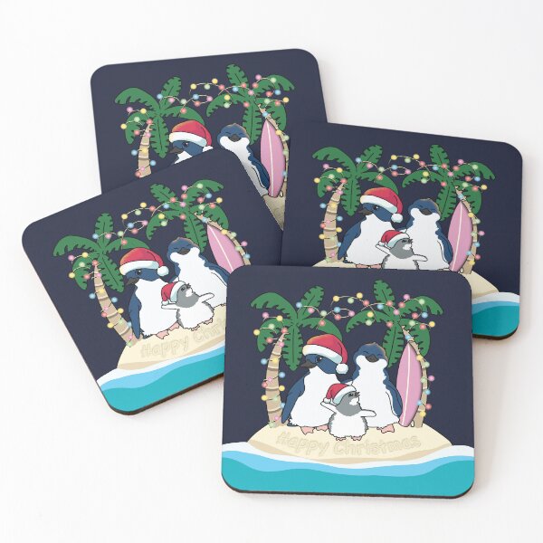 Item preview, Fairy Penguins in Santa Hats Australian Happy Christmas designed and sold by Jazznote.