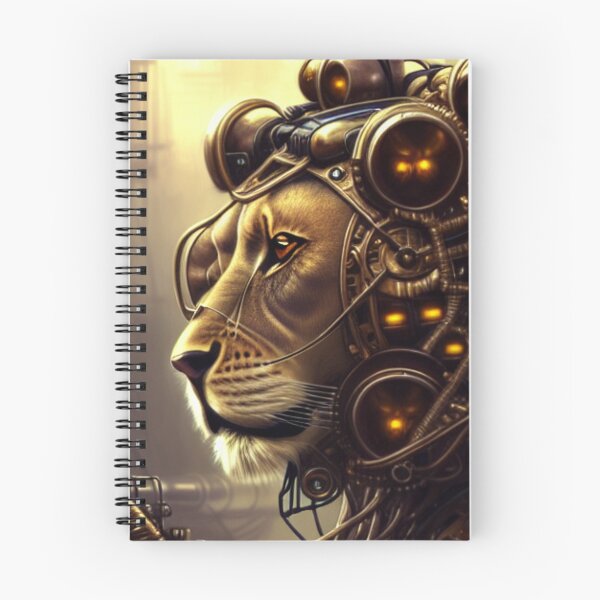 Item preview, Dystopian Wasteland Cyborg Lion designed and sold by ZenEverAI.