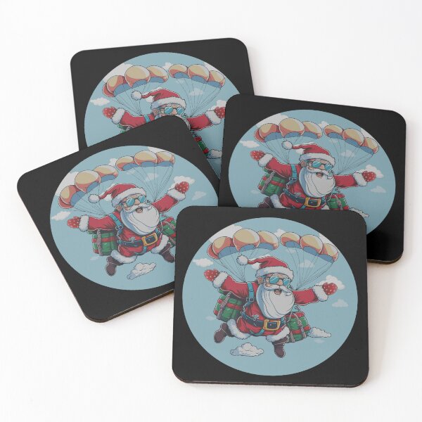 Item preview, Santa skydiving in circle designed and sold by HarriPaloma.