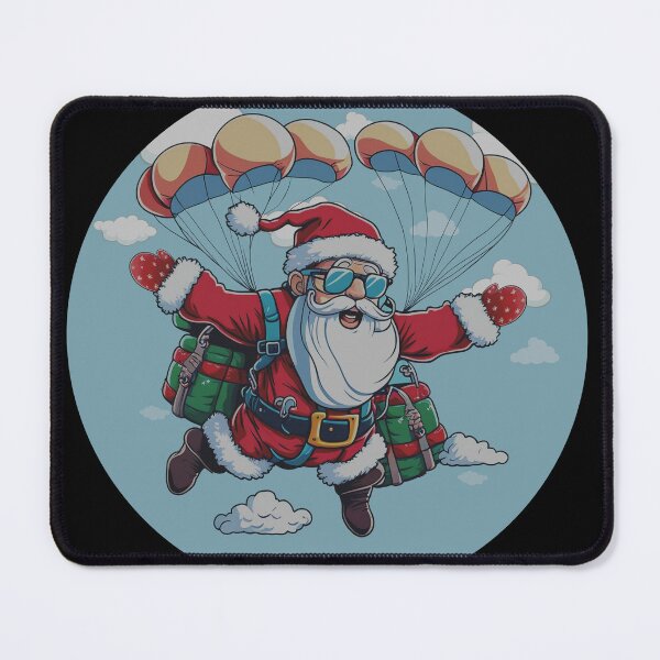 Item preview, Santa skydiving in circle designed and sold by HarriPaloma.