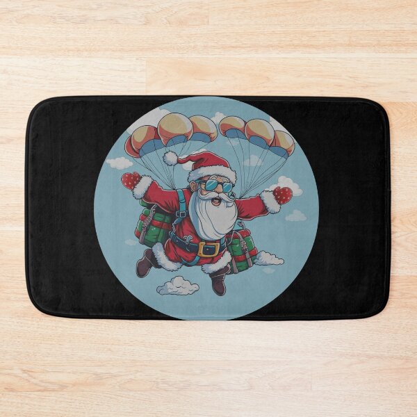 Item preview, Santa skydiving in circle designed and sold by HarriPaloma.