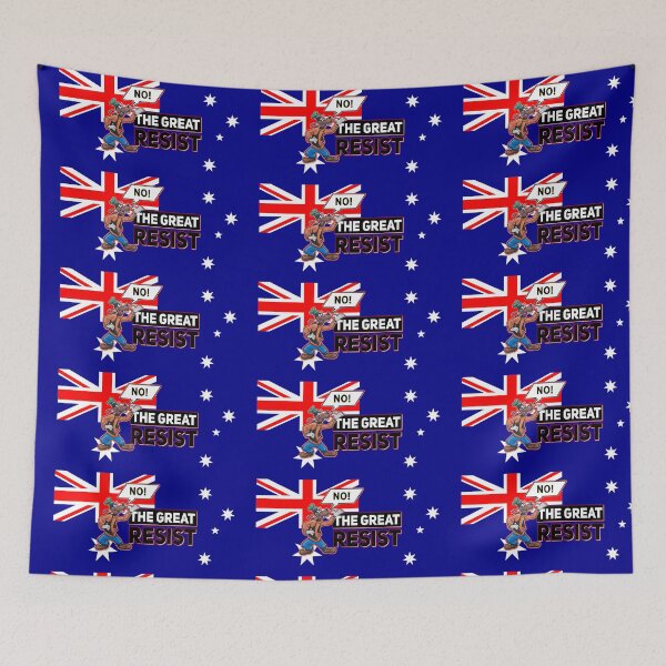 Item preview, THE GREAT RESIST AUSTRALIA FLAG designed and sold by GraffitiBomberZ.
