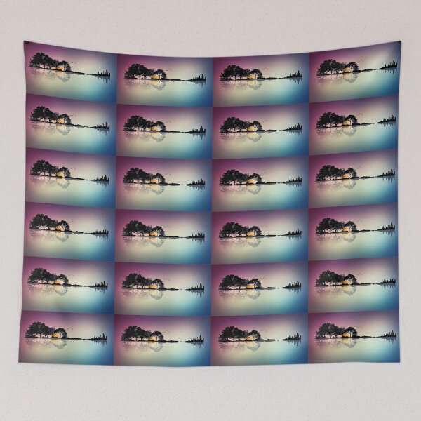 Item preview, Guitar lake - musical freedom canvas, T- shirt designed and sold by RunningJoke.