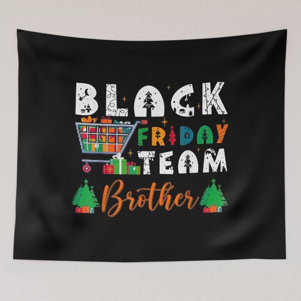 Item preview, Friday Shopping Team Brother Family Christmas Black Pajama designed and sold by lyeelbez.