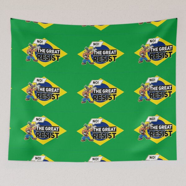 Item preview, THE GREAT RESIST BRASILIAN FLAG designed and sold by GraffitiBomberZ.