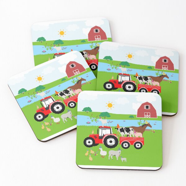 Item preview, Farm Animals & Red Tractor Birthday Party Theme designed and sold by idovedesign.