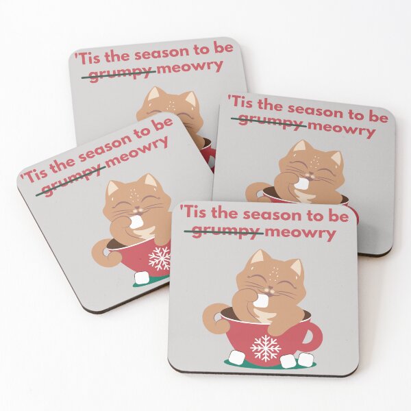 Item preview, christmas cat closeup tis the season to be meowry designed and sold by noha alzohbi.