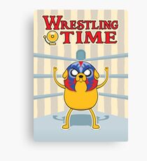 Wrestling Time Canvas Print